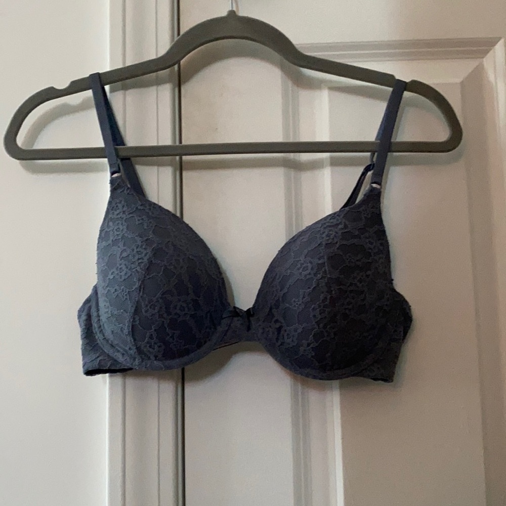 Gray lace VS underwire bra. Size 34C